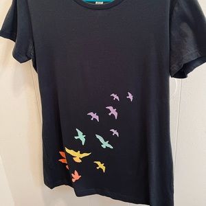 Large Instant Message Flying Bird Tee